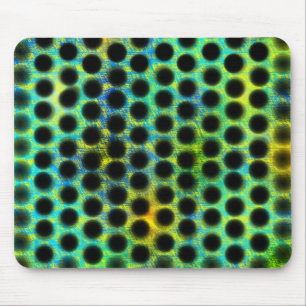 Tapis De Souris Vert, noir pois générant des formes, ombre