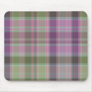 Tapis De Souris Vert, tartan classique lilas.