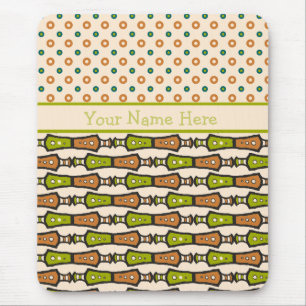 Tapis De Souris Vert, Turquoise, Noir, Tribal de crème : Mousepad