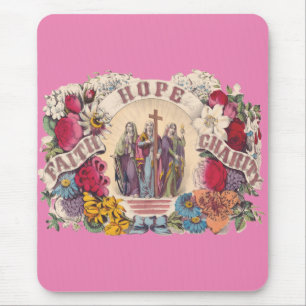 Tapis De Souris Vertus théologales Foi, Espérance et Charité