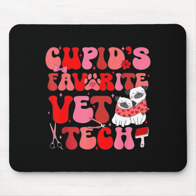 Tapis De Souris Vet Tech Valentines Day Veterinary Vet Student Vet (Devant)