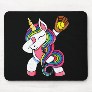 Tapis De Souris Vêtements de licorne doux drôles de filles Dabbing