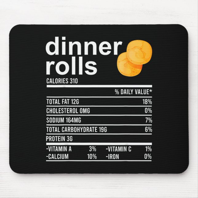 Tapis De Souris Vêtements drôles de faits nutritionnels de petits  (Devant)