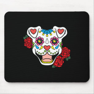 Tapis De Souris Vêtements Pitbull Crâne Sucre Hommes Femmes Cadeau