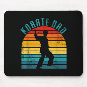 Tapis De Souris Vêtements pour papa karaté rétro - Papa karaté vin