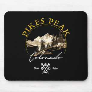 Tapis De Souris Vêtements Rétro Vintage Pikes Peak - Souvenir Pike