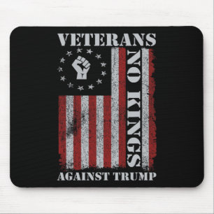 Tapis De Souris Vétérans Militaires Protestent Drapeau États-Unis
