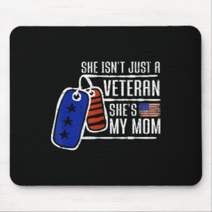Tapis De Souris Vétérinaire Elle est ma maman USA Drapeau Fière Am