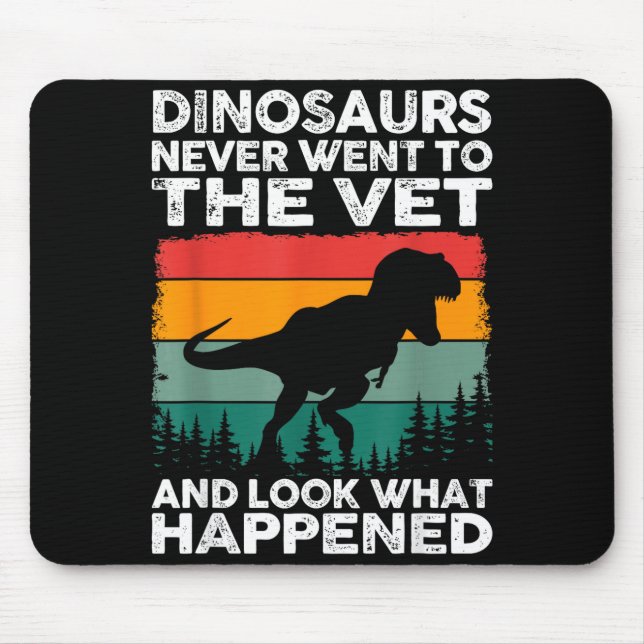 Tapis De Souris Veterinarian Dinosaur Funny Vet Life Animal Rescue (Devant)