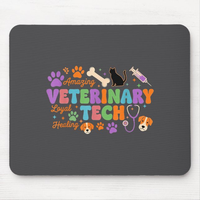 Tapis De Souris Veterinary Technician - Vet Tech Veterinarian Appr (Devant)