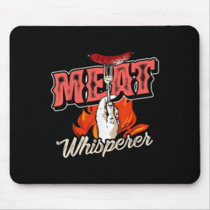 Tapis De Souris Viande fumée Steak Bacon Viande Whisperer Funny Bb