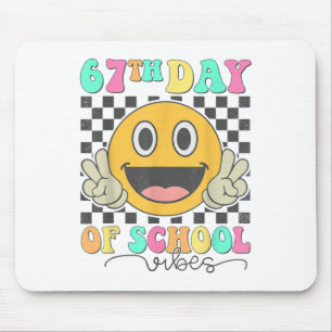 Tapis De Souris Vibes 67e jour d'école visage souriant mignon 67 M