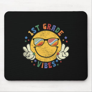 Tapis De Souris Vibes De 1ère Année Joyeux Cadeau Visage Sourire R