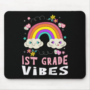 Tapis De Souris Vibes de 1re année Élève de l'école 1er jour de re