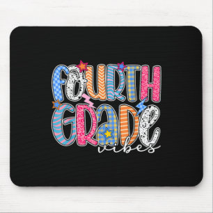 Tapis De Souris Vibes De 4e Année Équipe De 4e Année Retro Retour