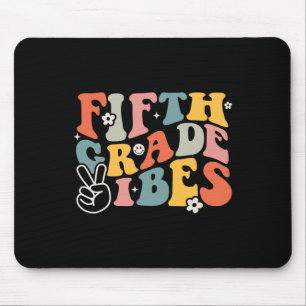 Tapis De Souris Vibes de 5e année - Équipe de 5e année Rétro 1er j