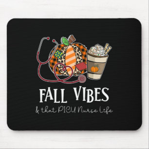 Tapis De Souris Vibes de citrouille léopard d'automne et cette vie