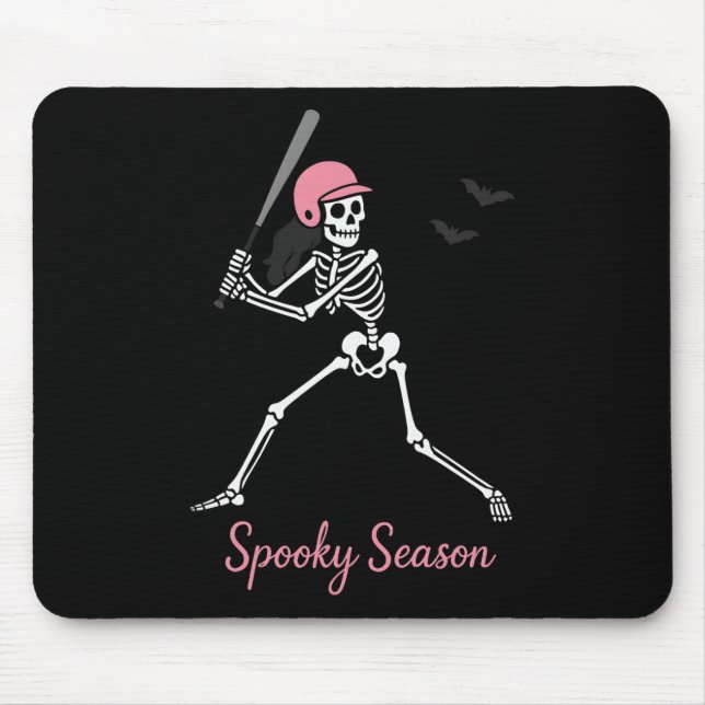 Tapis De Souris Vibes de déguisement d'Halloween de squelettes Sof (Devant)