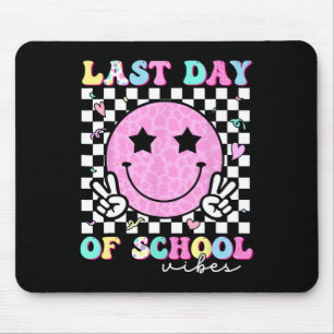 Tapis De Souris Vibes de la dernière journée d'école Enseignant Ét