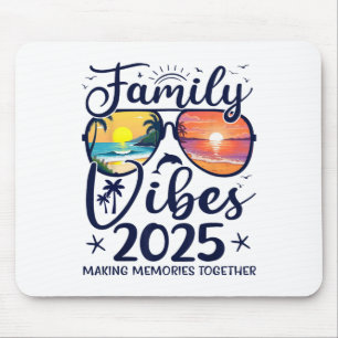 Tapis De Souris Vibes de la famille 2025 Réunion de famille Vacanc
