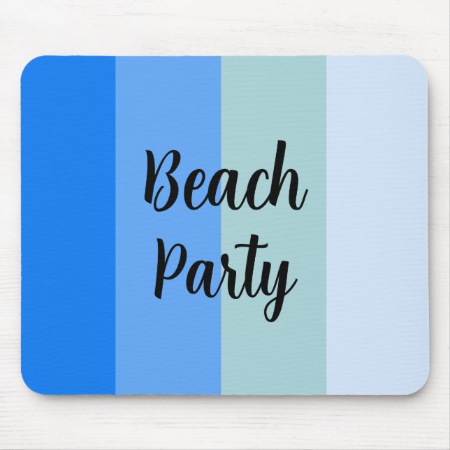 Tapis De Souris Vibes De Plage, Bleues (Devant)