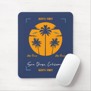 Tapis De Souris Vibes de plage San Diego
