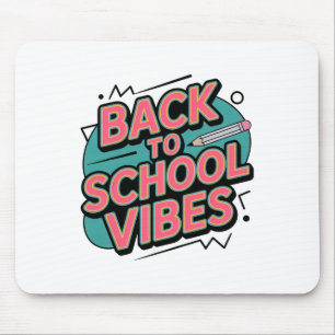 Tapis De Souris Vibes de rentrée scolaire Crayon rétro Premier jou