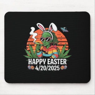 Tapis De Souris Vibes de vacances pour Aliens amusants Bunny Pâque
