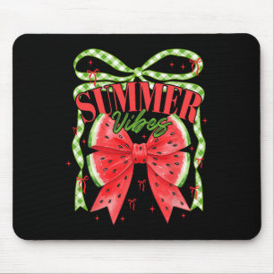 Tapis De Souris Vibes d'été Coquette Arc Pastèque Voyage Plage Wo