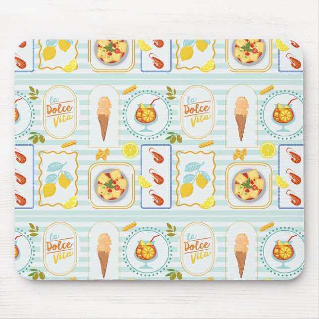Tapis De Souris Vibes d'été méditerranéen (Devant)