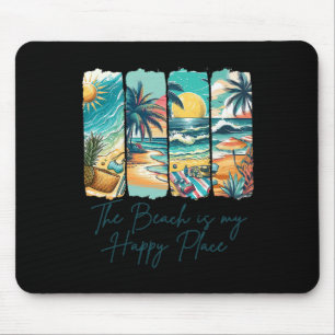 Tapis De Souris Vibes d'été Vacances à la plage La plage est mon e
