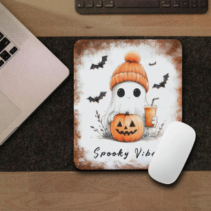 Tapis De Souris Vibes Éffrayantes d'épices citrouilles personnalis