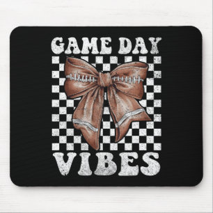 Tapis De Souris Vibes Jour Coquette Bow Football Mama Football