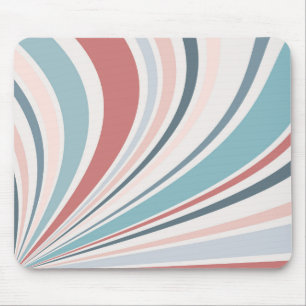 Tapis De Souris Vibes rétro colorées en rose, bleu et gris