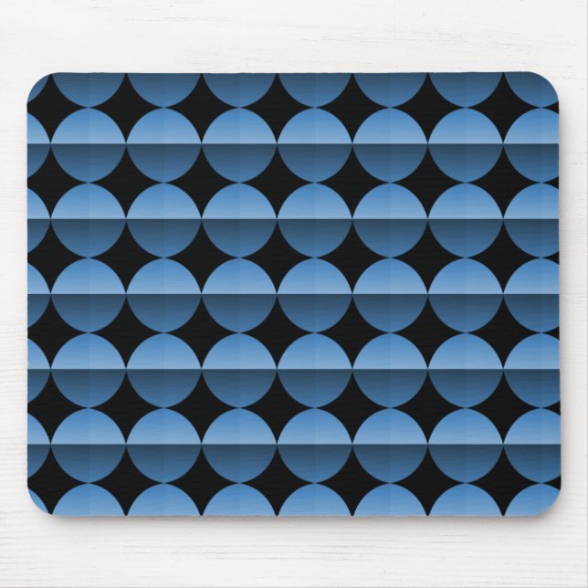 Tapis De Souris Vibrant bleu clair Retro Flair Mousepad (Devant)