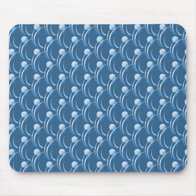 Tapis De Souris Vibrant Blue Fancy Flûtes Mousepad (Devant)