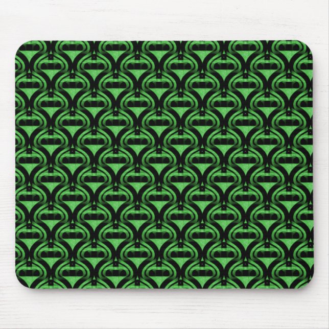 Tapis De Souris Vibrant Cool rétro vert Mousepad (Devant)