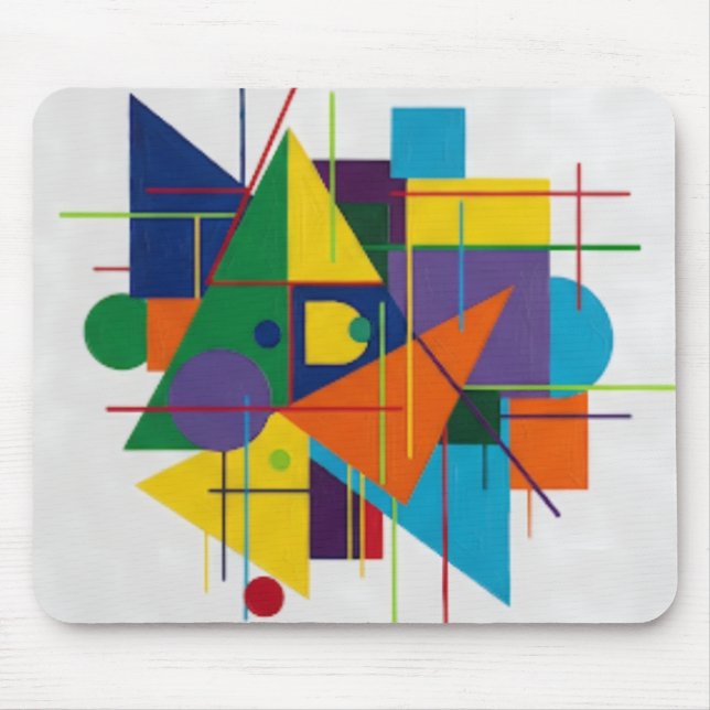 Tapis De Souris Vibrant Geometric Symphony (Devant)
