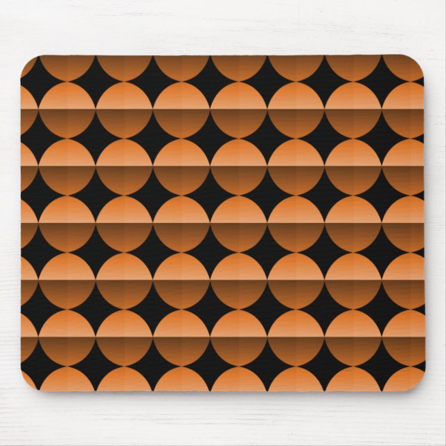Tapis De Souris Vibrant orange rétro Flair Mousepad (Devant)