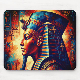 Tapis De Souris Vibrant Pharaon égyptien Portrait Pad
