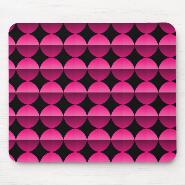 Tapis De Souris Vibrant rose chaud flair rétro Mousepad (Devant)