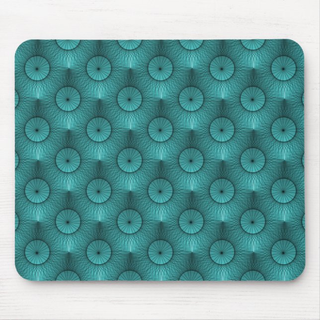 Tapis De Souris Vibrant Turquoise Ultramoderne Chic Mousepad (Devant)