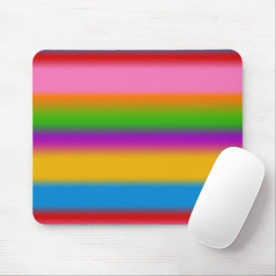 Tapis De Souris Vibrantes rayures dégradées arc-en-ciel multicolor