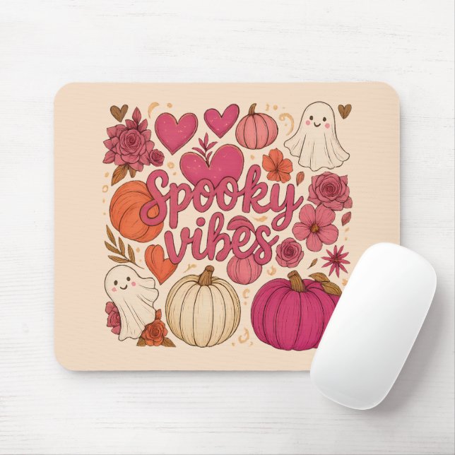 Tapis De Souris Vibrations Effrayantes - Halloween  (Avec souris)
