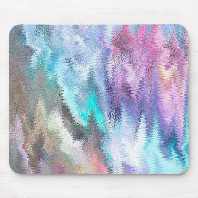 Tapis De Souris Vibrer Glitch Pastels (Devant)