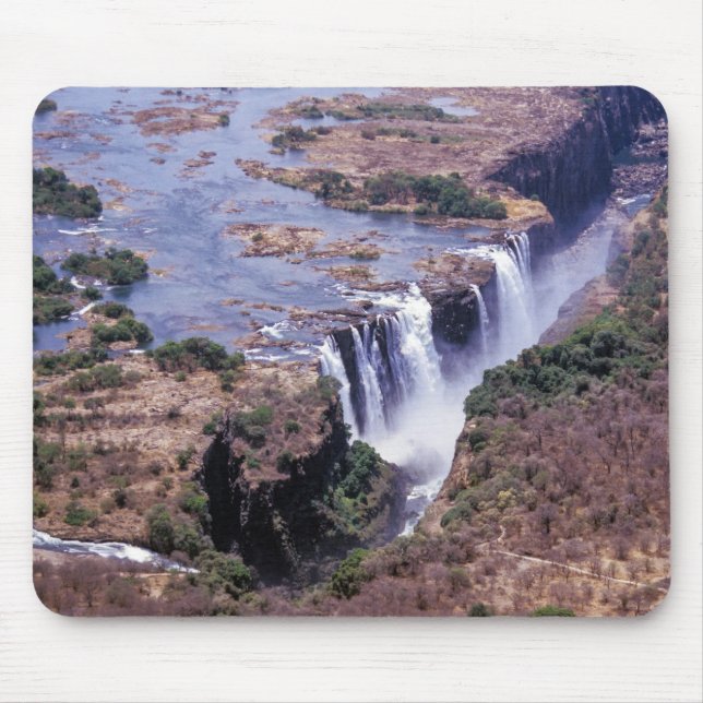 Tapis De Souris Victoria Falls vue aérienne - Zimbabwe, Afrique (Devant)