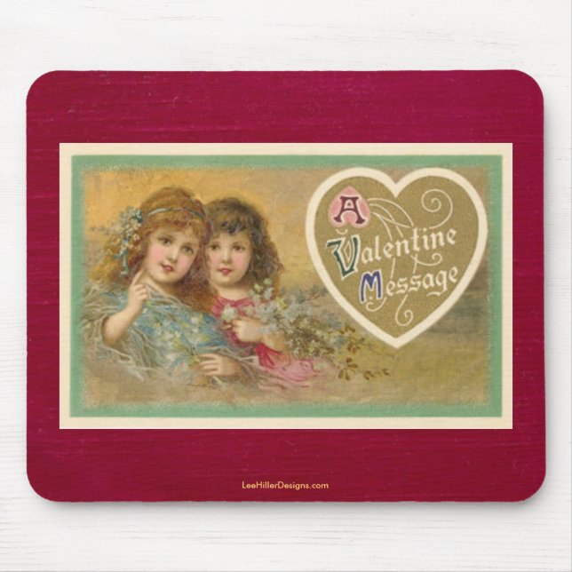 Tapis de souris victorien message de la Saint-Vale (Devant)