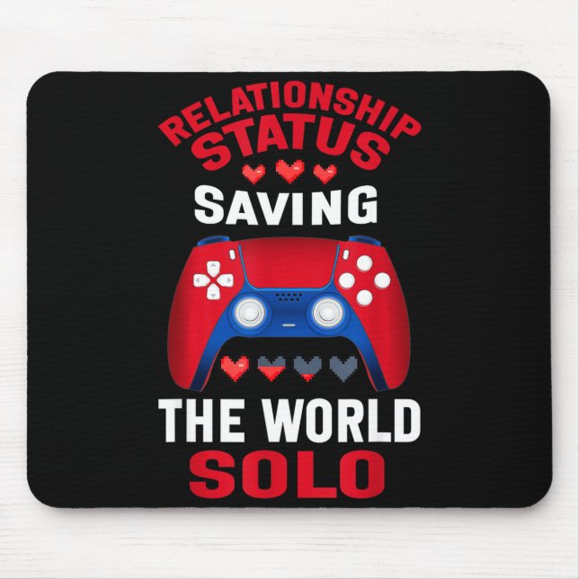 Tapis De Souris Video Games Valentines Day Gamer Gaming  (Devant)