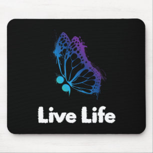 Tapis De Souris Vie Semicolon Amour Et Soutien Suicide Aware