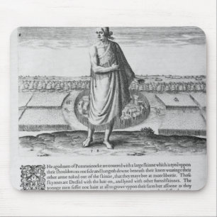 Tapis De Souris Vieil homme indien en son vêtement d'hiver